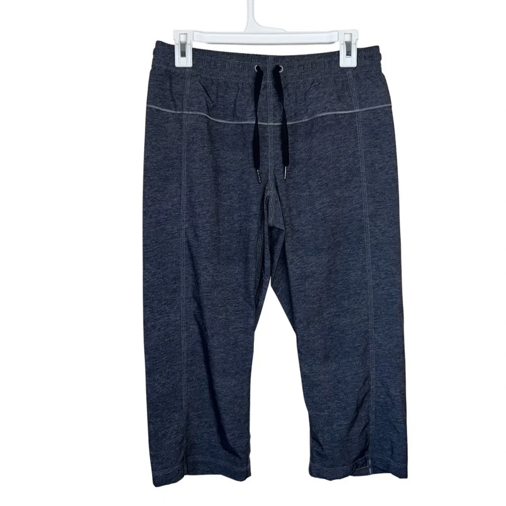 Lululemon Dance Studio Crop Pants Grey Drawstring Waistband Size 6